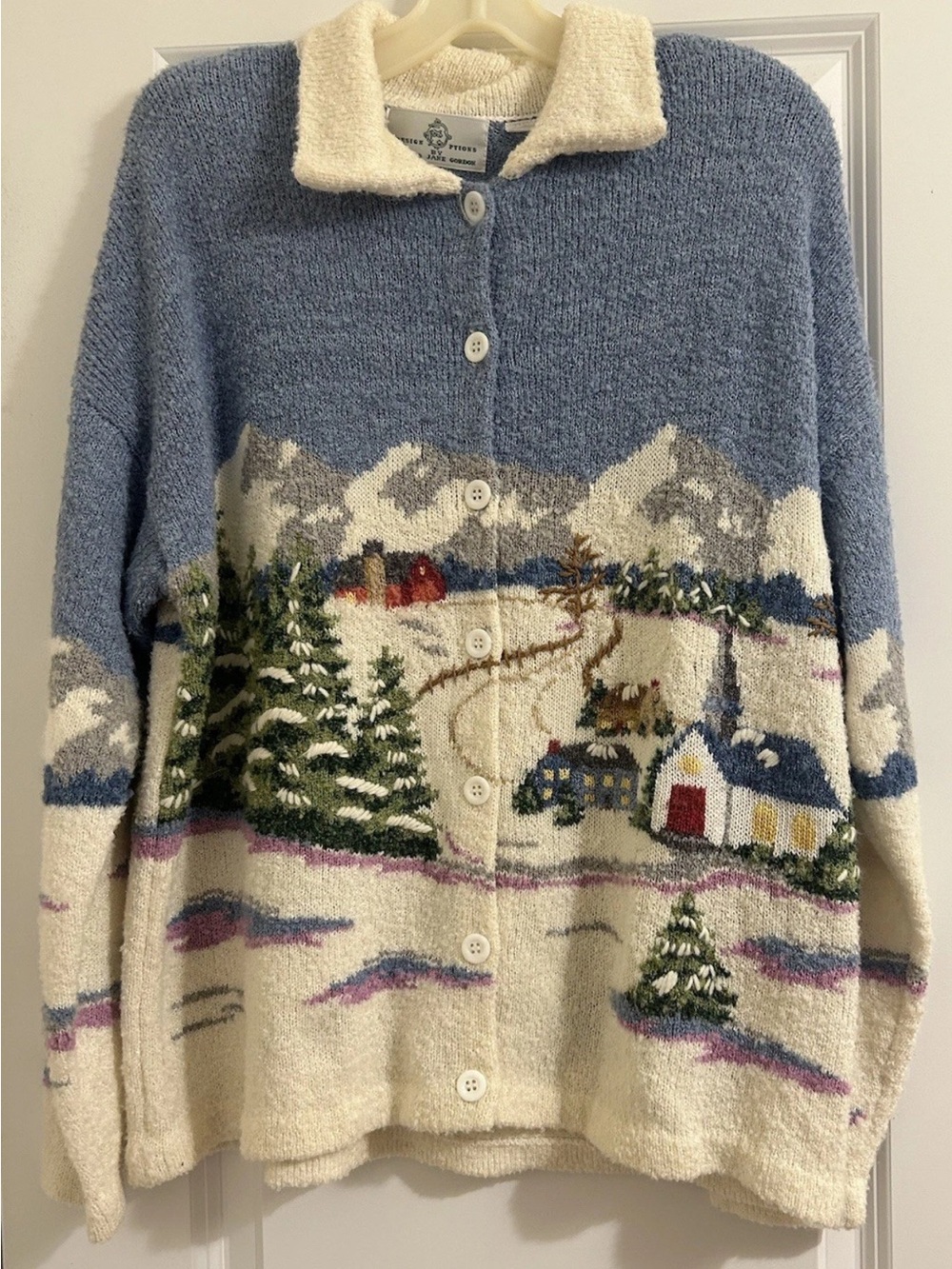 Design Options by Philip & Jane Gordon Women’s Winter Village Sweater Sz L/XL